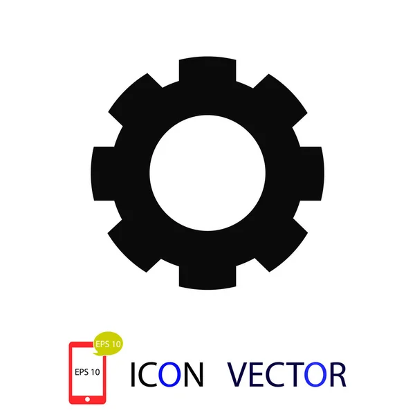 Icône Engrenage Meilleure Icône Plate Vectorielle Eps — Image vectorielle