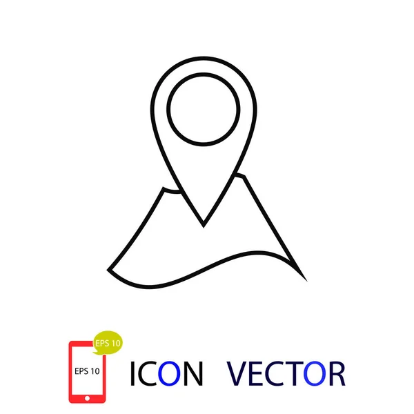 Icono Guía Del Navegador Vector Mejor Icono Plano Eps — Vector de stock