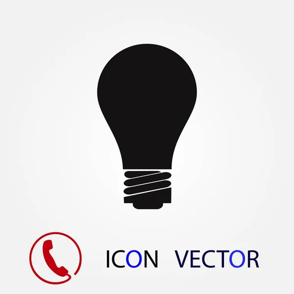 Icono Bombilla Vector Mejor Icono Plano Eps — Vector de stock