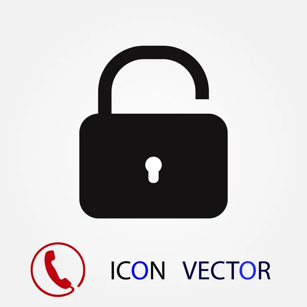 Bloqueo Icono Vector Vector Mejor Icono Plano Eps — Vector de stock