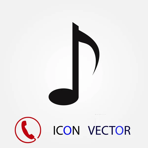 Nota Musical Icono Vectorial Vector Mejor Icono Plano Eps — Vector de stock