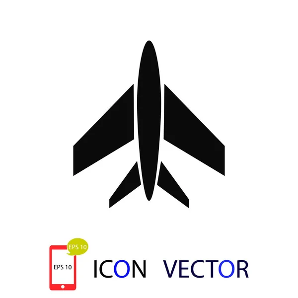 Flugzeug Symbol Vektor Bestes Flaches Symbol Eps — Stockvektor