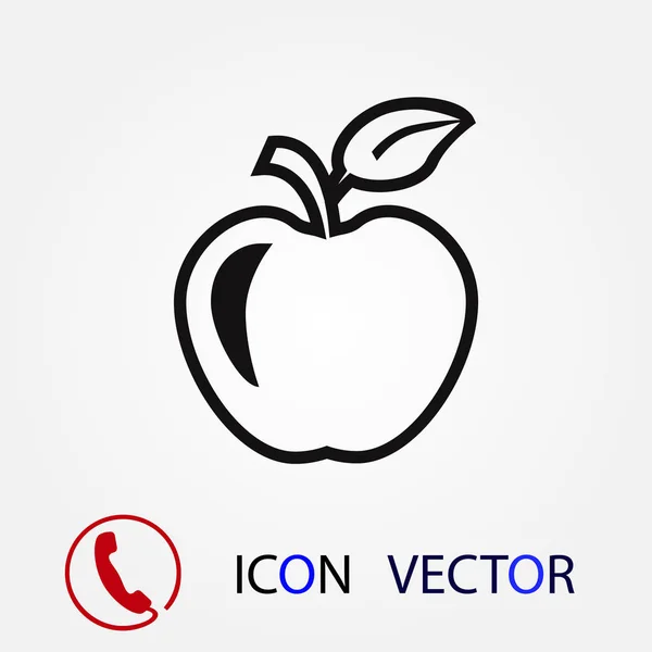 Icono Manzana Vector Mejor Icono Plano Eps — Vector de stock