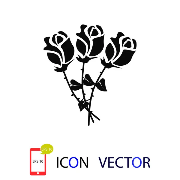 Icono Vector Rosa Vector Mejor Icono Plano Eps — Vector de stock