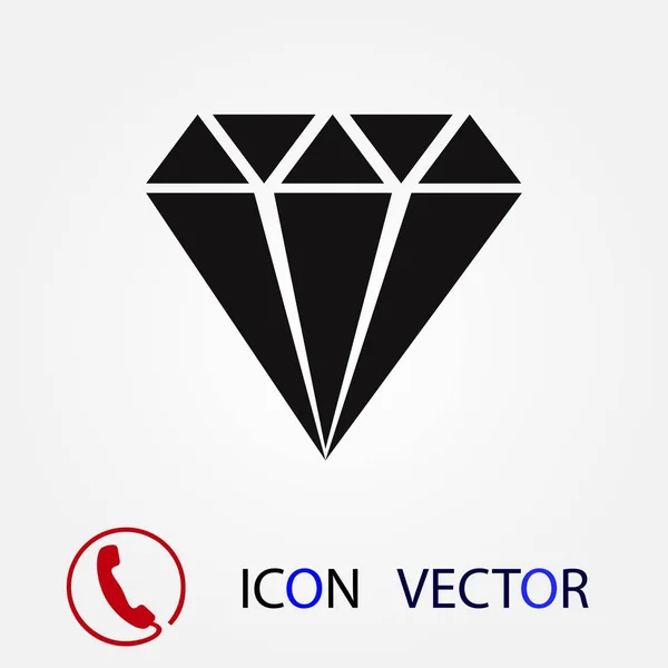 Ikon Vektor Berlian Ikon Flat Terbaik Vektor Eps - Stok Vektor