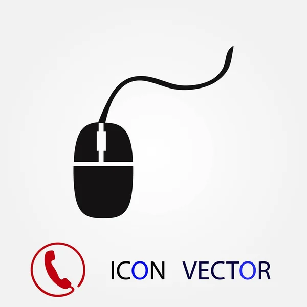 Иконка Мыши Вектор Лучший Плоский Значок Eps — стоковый вектор
