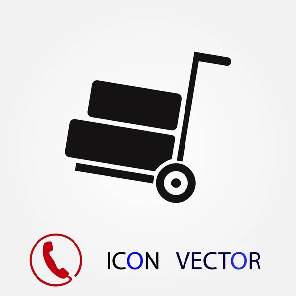 Brouette Icône Vecteur Meilleure Icône Plate Eps — Image vectorielle