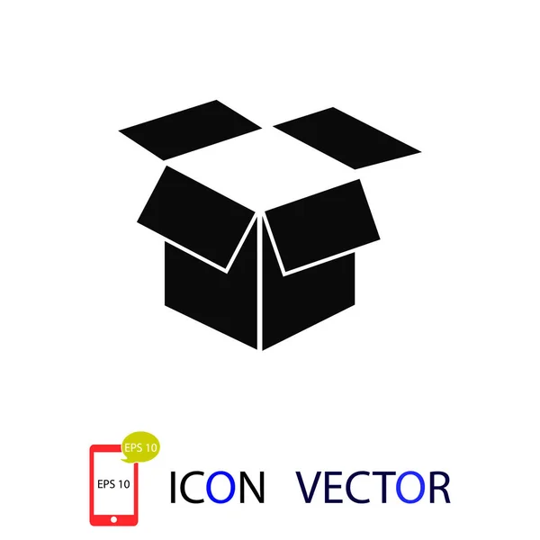 Icono Vector Caja Vector Mejor Icono Plano Eps — Vector de stock