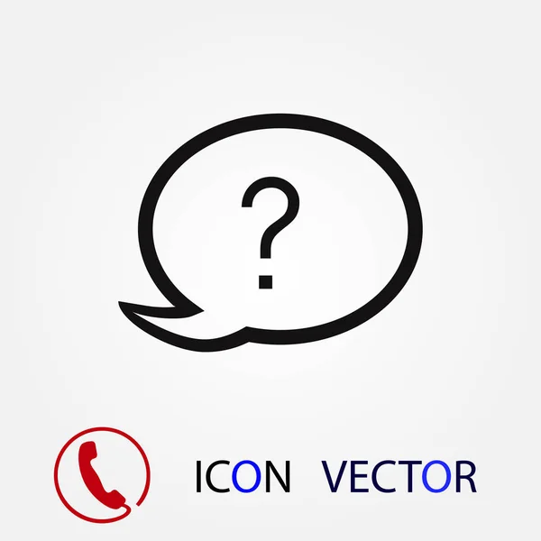 Chat Fragesymbol Vektor Bestes Flaches Symbol Eps — Stockvektor