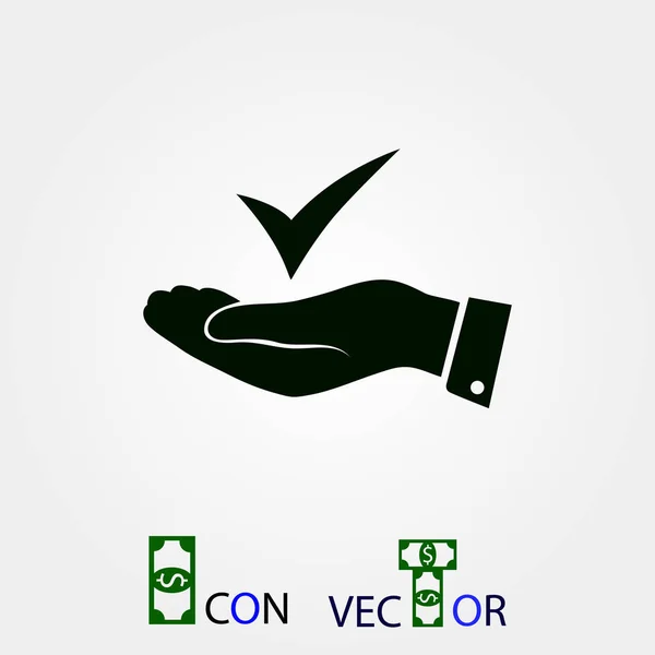 Confirmer Icône Vecteur Meilleure Icône Plate Eps — Image vectorielle