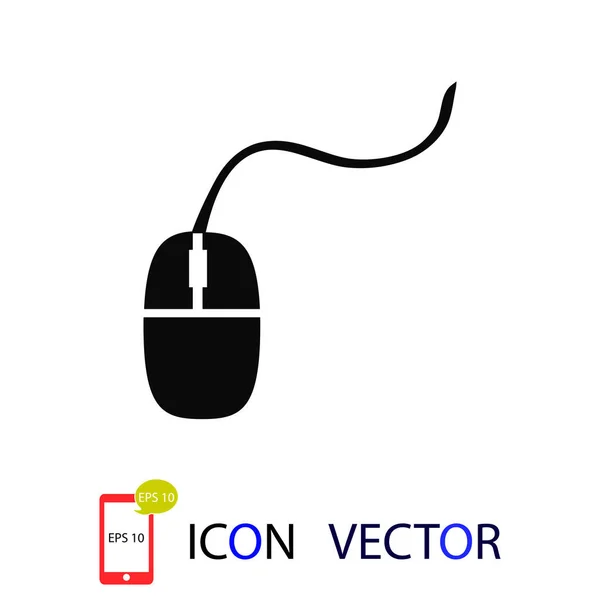 Icono Del Ratón Vector Mejor Icono Plano Eps — Vector de stock
