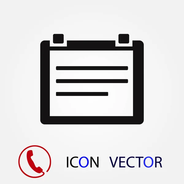 Icono Del Calendario Vector Mejor Icono Plano Eps — Vector de stock