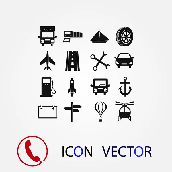 Iconos Transporte Vector Mejor Icono Plano Eps — Vector de stock