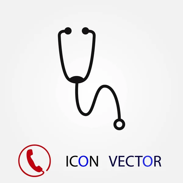 Icono Estetoscopio Vector Mejor Icono Plano Eps — Vector de stock