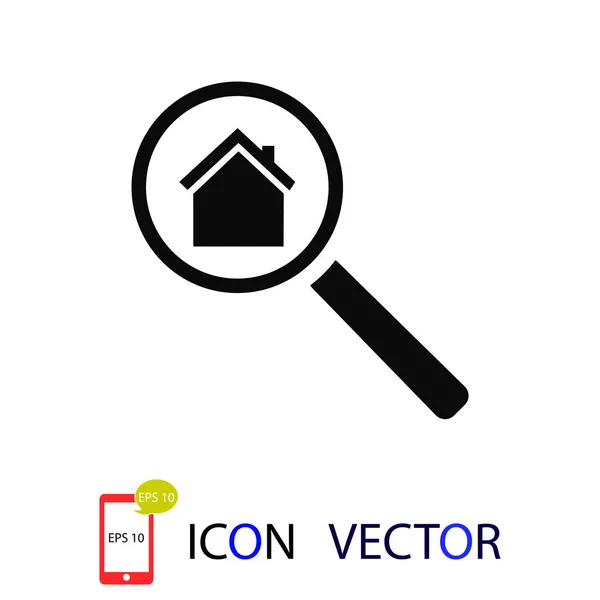 Search House Icon Vector Best Flat Icon Eps — Stock Vector