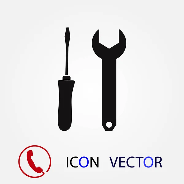 Wrench Secrewdriver Icon Vector Best Flat Icon Eps — Stock Vector