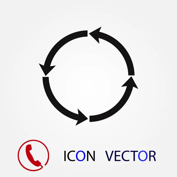 Kreisförmige Pfeile Vektor Symbol Vektor Besten Flachen Symbol Eps — Stockvektor