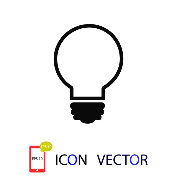 Icône Vectorielle Ampoule Meilleure Icône Plate Vectorielle Eps — Image vectorielle