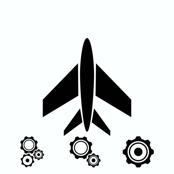 Flugzeug Symbol Vektor Bestes Flaches Symbol Eps — Stockvektor