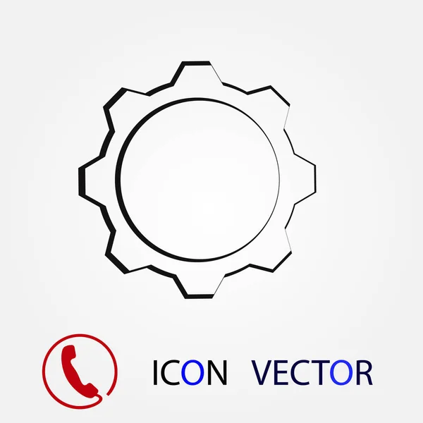 Vector Icono Engranaje Mejor Icono Plano Eps — Vector de stock