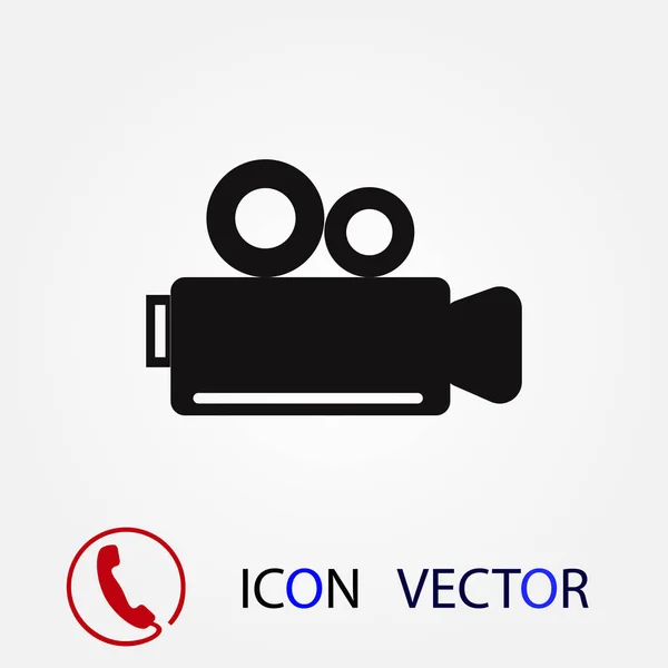 Иконка Видеокамеры Вектор Лучший Плоский Значок Eps — стоковый вектор