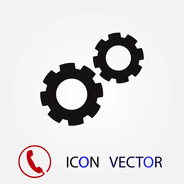 Icono Engranaje Vector Mejor Icono Plano Eps — Vector de stock