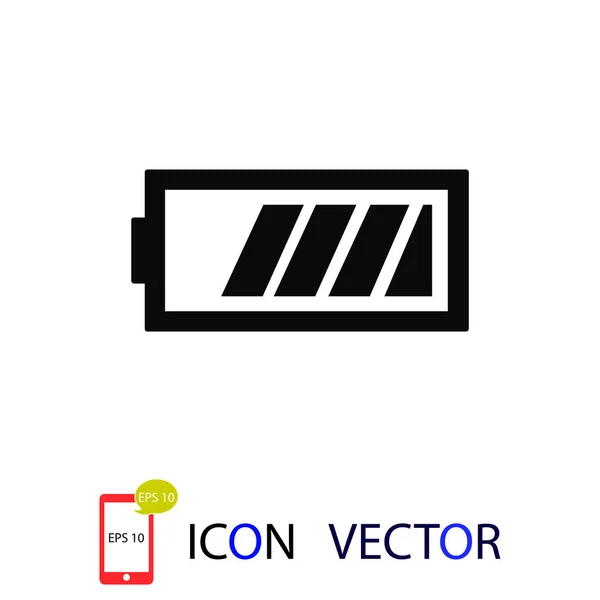 Icône Batterie Vecteur Meilleure Icône Plate Eps — Image vectorielle