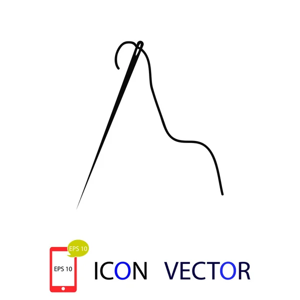 Icono Aguja Vector Mejor Icono Plano Eps — Vector de stock