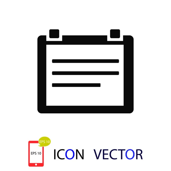 Icono Del Calendario Vector Mejor Icono Plano Eps — Vector de stock