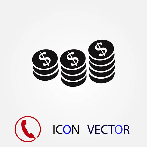 Geld Vektor Symbol Vektor Bestes Flaches Symbol Eps — Stockvektor