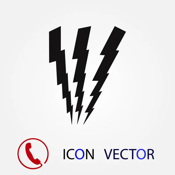 Icono Del Rayo Vector Mejor Icono Plano Eps — Vector de stock