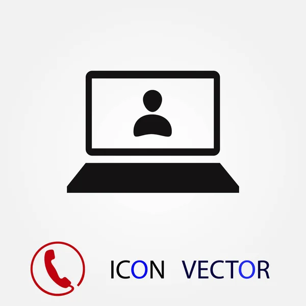 Icono Del Ordenador Portátil Vector Mejor Icono Plano Eps — Vector de stock