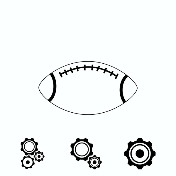 Rugby Symboolpictogram Vector Beste Platte Pictogram Eps — Stockvector