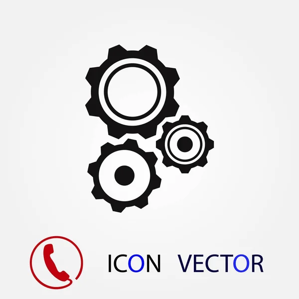 Getriebesymbol Vektor Bestes Flaches Symbol Folge — Stockvektor