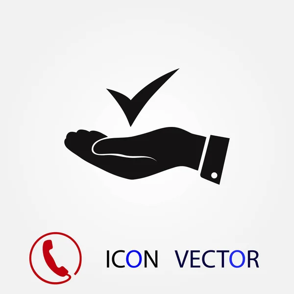 Confirmar Icono Vector Mejor Icono Plano Eps — Vector de stock