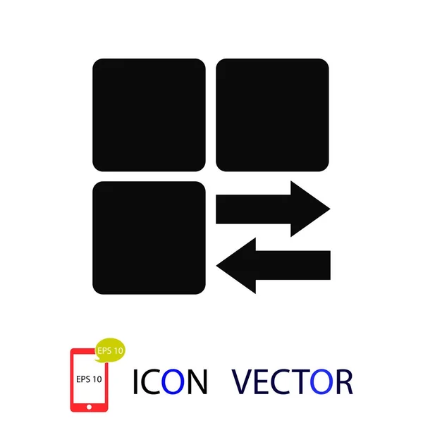 Cubo Vectorial Estilo Infografía Con Flecha Vector Mejor Icono Plano — Vector de stock