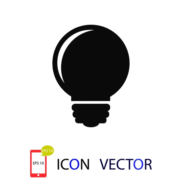 Значок Вектора Лампочки Вектор Лучший Плоский Значок Eps — стоковый вектор