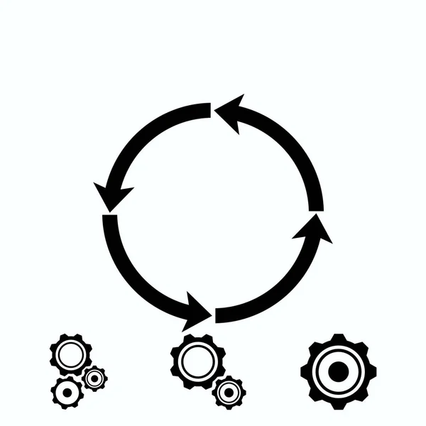 Flèche Circulaire Icône Vectorielle Vecteur Meilleure Icône Plate Eps — Image vectorielle