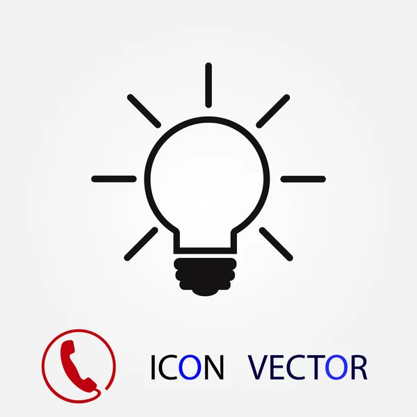 Icône Ampoule Vecteur Meilleure Icône Plate Eps — Image vectorielle