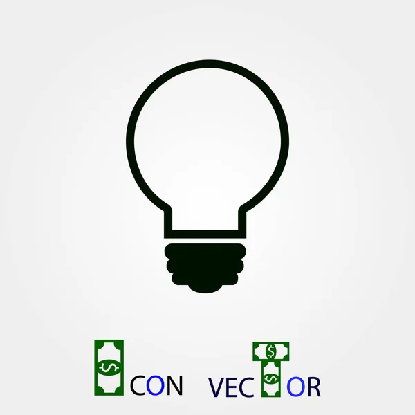 Значок Вектора Лампочки Вектор Лучший Плоский Значок Eps — стоковый вектор