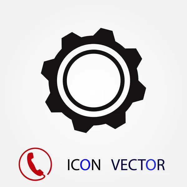 Icono Engranaje Vector Mejor Icono Plano Eps — Vector de stock