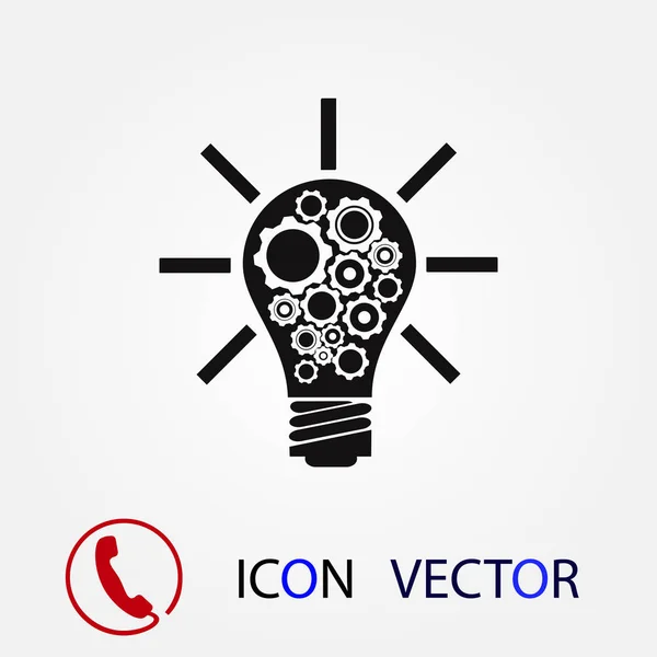 Значок Лампочки Вектор Лучший Плоский Значок Eps — стоковый вектор