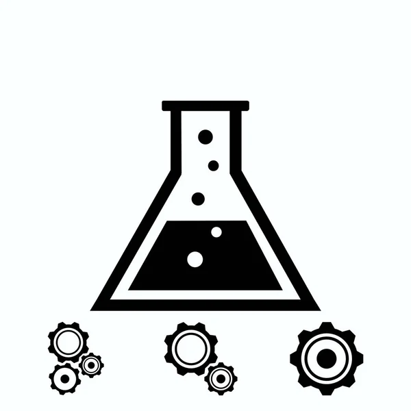 Laboratorium Glas Ikonen Vektor Bästa Platta Eps — Stock vektor