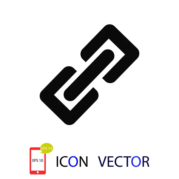 Enlace Único Icono Vector Mejor Icono Plano Eps — Vector de stock