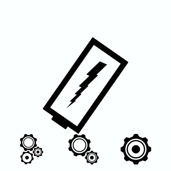 Icône Batterie Déchargée Vecteur Meilleure Icône Plate Eps — Image vectorielle