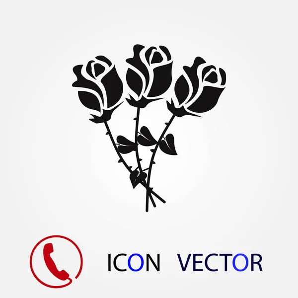 Rosa Vektorsymbol Vektorbestes Flaches Symbol Eps — Stockvektor