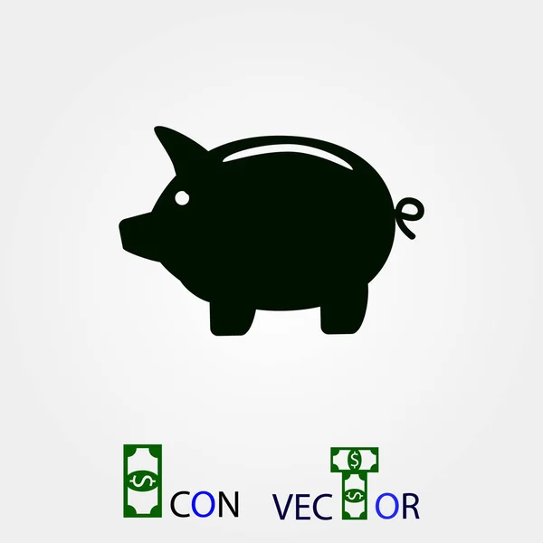 Piggy Bank Ikona Vektorové Nejlepší Ploché Vektorová Grafika