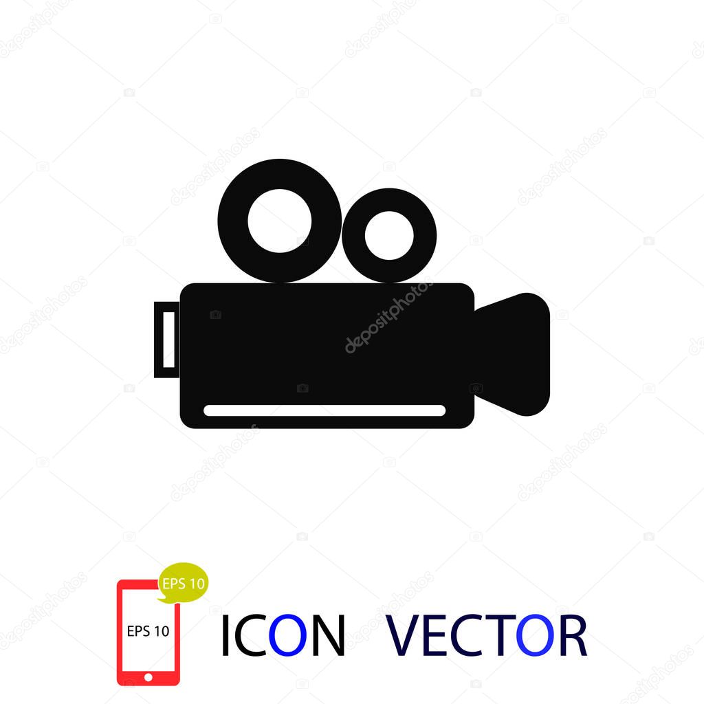 video camera icon, vector best flat icon, EPS