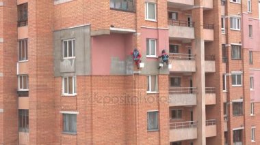 Bir evde dış yalıtım çalışması