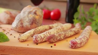Tedavi et ve sosis ahşap oyun tahtası